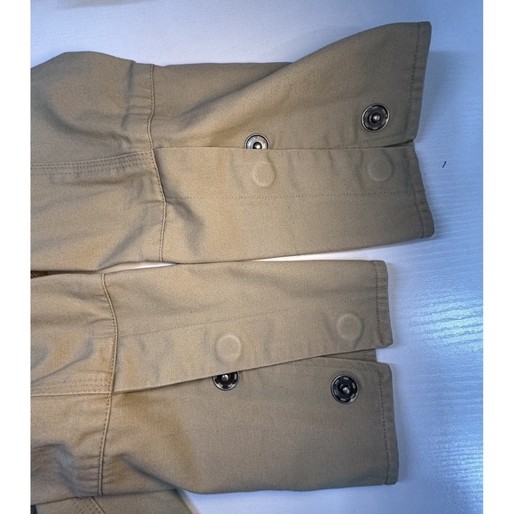 Gap Log Jacket Trench Coat Women's Size XS Khaki Vintage 90's Pockets Button Up - Picture 10 of 11
